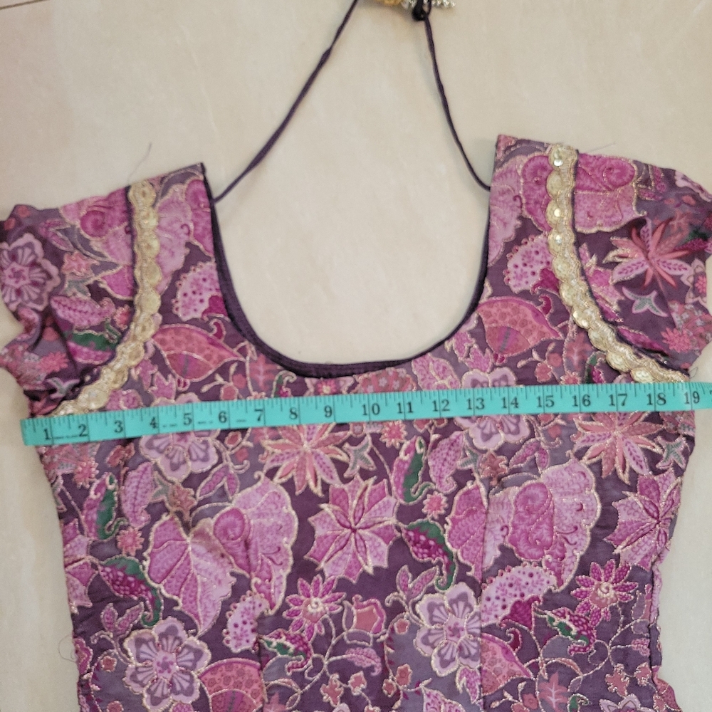 Floral Pink and Purple Sharara